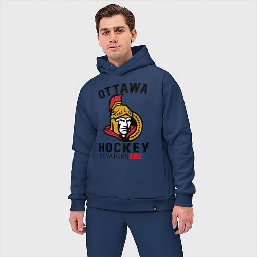 Мужской костюм оверсайз OTTAWA SENATORS ОТТАВА СЕНАТОРЗ / Тёмно-синий – фото 3