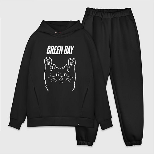 Мужской костюм оверсайз Green Day Рок кот / Черный – фото 1