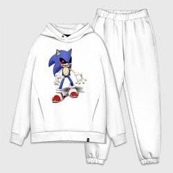 Мужской костюм оверсайз Sonic Exe Video game Hype, цвет: белый