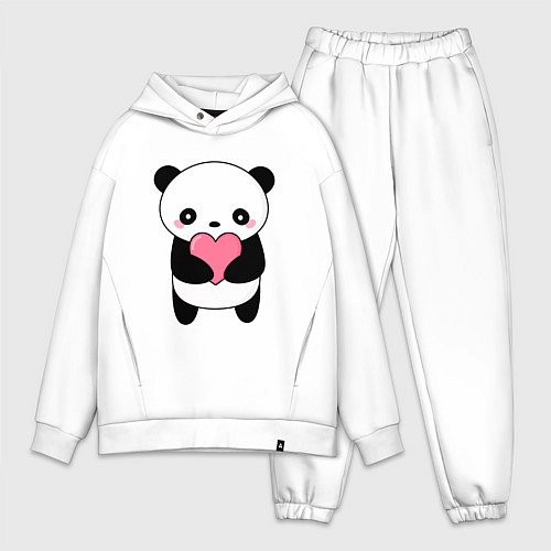 Мужской костюм оверсайз КАВАЙНЫЙ ПАНДА KAWAII PANDA / Белый – фото 1