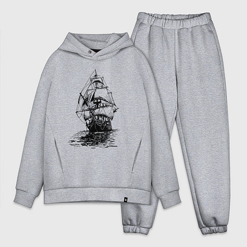 Мужской костюм оверсайз Pacific ocean Frigate / Меланж – фото 1