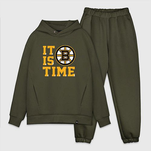 Мужской костюм оверсайз It Is Boston Bruins Time, Бостон Брюинз / Хаки – фото 1