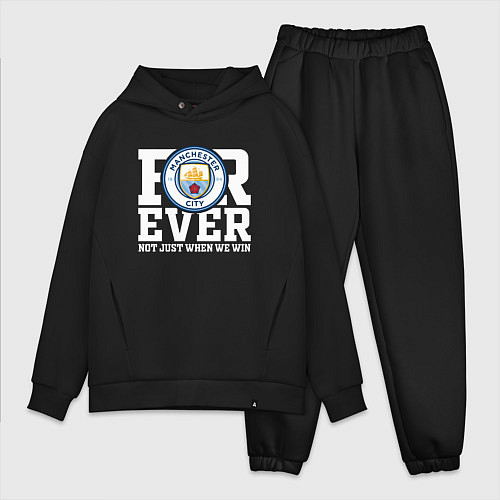 Мужской костюм оверсайз Manchester City FOREVER NOT JUST WHEN WE WIN Манче / Черный – фото 1