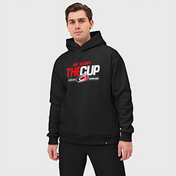 Мужской костюм оверсайз Carolina Hurricanes we want the cup Каролина Харри, цвет: черный — фото 2