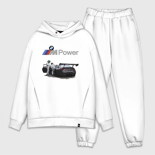 Мужской костюм оверсайз BMW Motorsport M Power Racing Team / Белый – фото 1