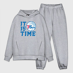 Мужской костюм оверсайз It Is Philadelphia 76ers Time Филадельфия Севенти, цвет: меланж