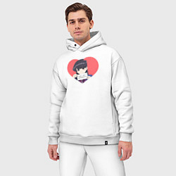 Мужской костюм оверсайз Записка Коми, цвет: белый — фото 2