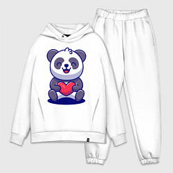 Мужской костюм оверсайз Панда с сердцем!