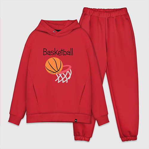 Мужской костюм оверсайз Game Basketball / Красный – фото 1