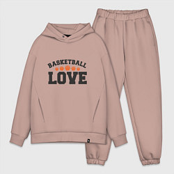 Мужской костюм оверсайз Love - Basketball, цвет: пыльно-розовый