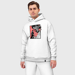 Мужской костюм оверсайз Луффи против Кайдо One Piece, цвет: белый — фото 2