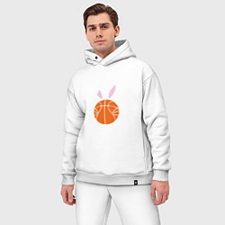 Мужской костюм оверсайз Basketball Bunny, цвет: белый — фото 2