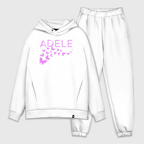 Мужской костюм оверсайз Adele бабочки / Белый – фото 1