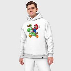 Мужской костюм оверсайз Mario and Yoshi Super Mario, цвет: белый — фото 2