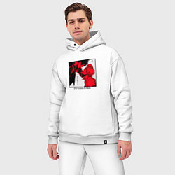 Мужской костюм оверсайз Шинья против Сёго, цвет: белый — фото 2