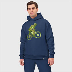 Мужской костюм оверсайз BMX Camouflage Retro, цвет: тёмно-синий — фото 2