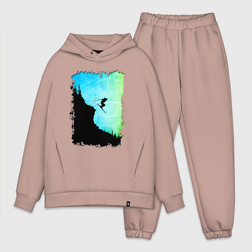 Мужской костюм оверсайз Дроп / Пыльно-розовый – фото 1