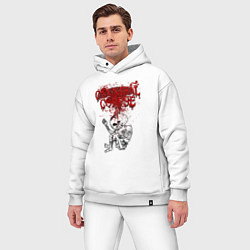 Мужской костюм оверсайз Cannibal Corpse skeleton, цвет: белый — фото 2