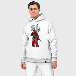 Мужской костюм оверсайз GTA 5 Man with gun, цвет: белый — фото 2