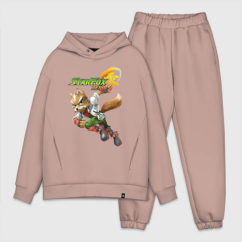 Мужской костюм оверсайз Star Fox Zero Nintendo Video game / Пыльно-розовый – фото 1