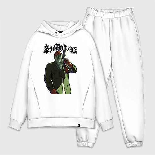 Мужской костюм оверсайз GTA Orange gangster / Белый – фото 1