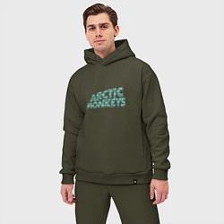 Мужской костюм оверсайз Надпись Arctic Monkeys, цвет: хаки — фото 2