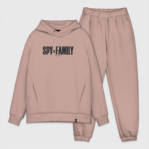 Мужской костюм оверсайз Spy x Family Logo / Пыльно-розовый – фото 1