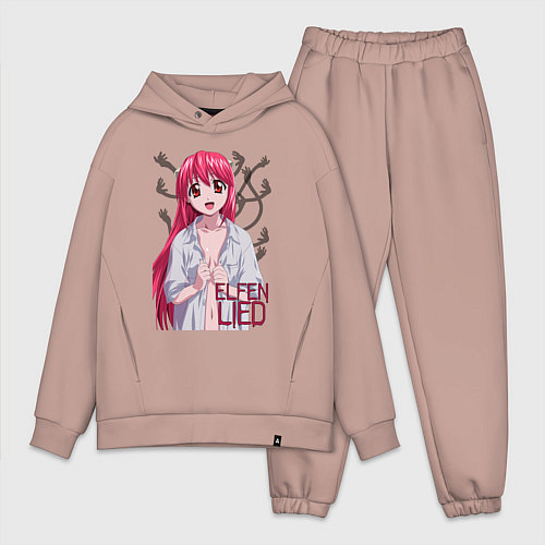 Мужской костюм оверсайз Elfen lied Lucy / Пыльно-розовый – фото 1