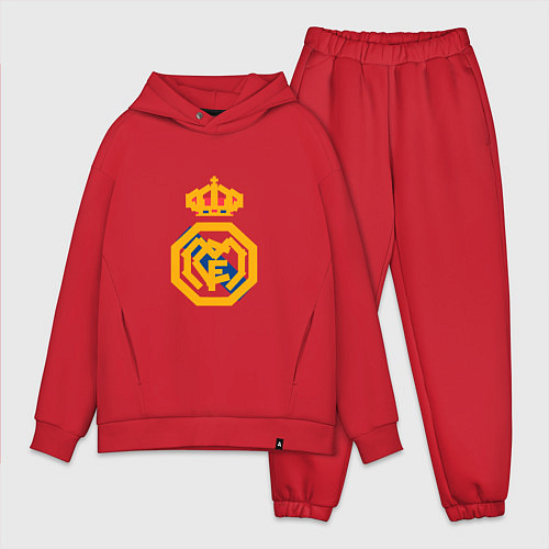 Мужской костюм оверсайз Football - Real Madrid / Красный – фото 1