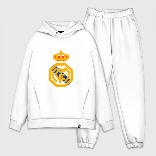 Мужской костюм оверсайз Football - Real Madrid / Белый – фото 1