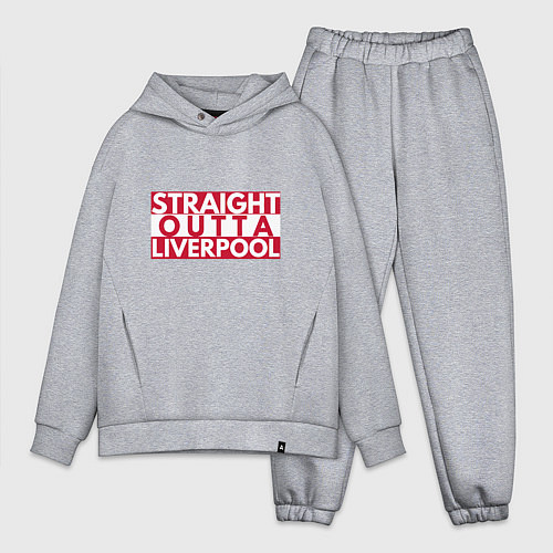 Мужской костюм оверсайз Straight Outta Liverpool / Меланж – фото 1