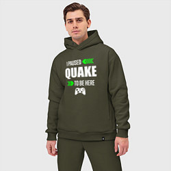 Мужской костюм оверсайз Quake I Paused, цвет: хаки — фото 2