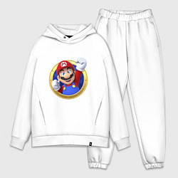 Мужской костюм оверсайз Марио 3d, цвет: белый