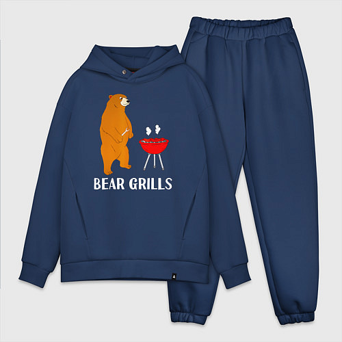 Мужской костюм оверсайз Bear Grills Беар Гриллс / Тёмно-синий – фото 1