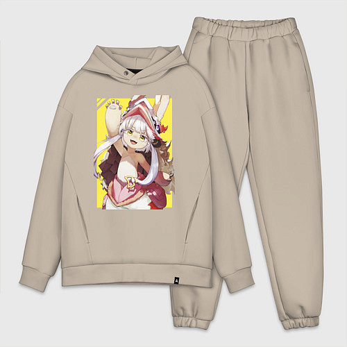 Мужской костюм оверсайз Nanachi made in abyss / Миндальный – фото 1