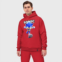 Мужской костюм оверсайз Sonic the Hedgehog 2, цвет: красный — фото 2