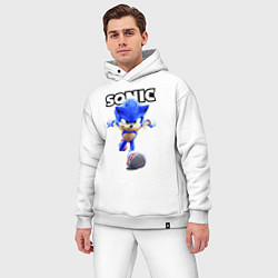 Мужской костюм оверсайз Sonic the Hedgehog 2, цвет: белый — фото 2