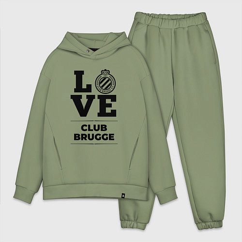 Мужской костюм оверсайз Club Brugge Love Классика / Авокадо – фото 1