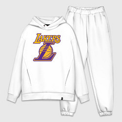 Мужской костюм оверсайз Lakers Лейкерс Коби Брайант, цвет: белый