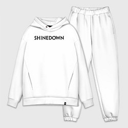 Мужской костюм оверсайз Shinedown лого, цвет: белый