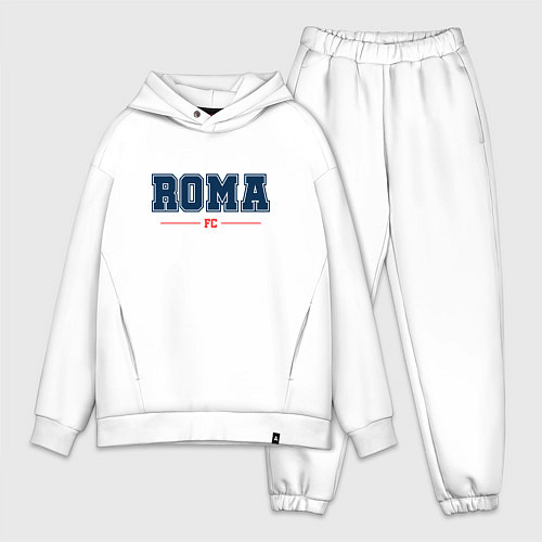 Мужской костюм оверсайз Roma FC Classic / Белый – фото 1