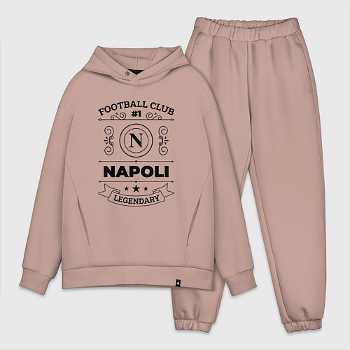 Мужской костюм оверсайз Napoli: Football Club Number 1 Legendary / Пыльно-розовый – фото 1
