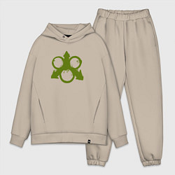 Мужской костюм оверсайз Знак Нургла, цвет: миндальный