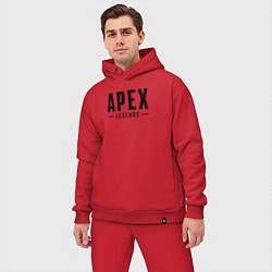 Мужской костюм оверсайз Логотип игры Apex Legends, цвет: красный — фото 2