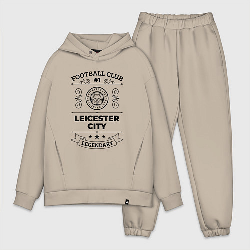 Мужской костюм оверсайз Leicester City: Football Club Number 1 Legendary / Миндальный – фото 1