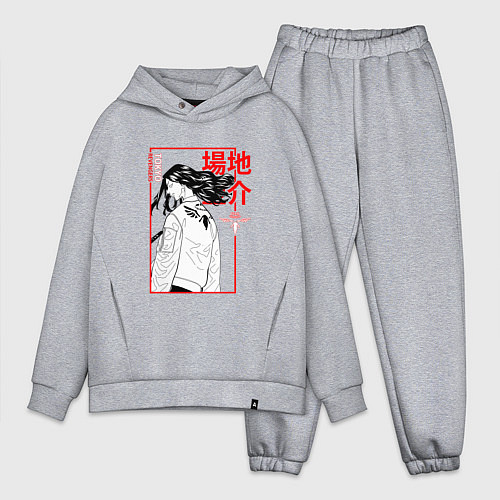 Мужской костюм оверсайз ВАЛЬХАЛЛА КЕЙСКЕ БАДЖИ / Меланж – фото 1