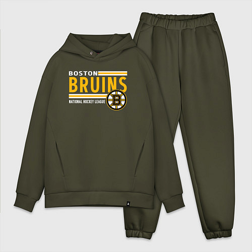 Мужской костюм оверсайз NHL Boston Bruins Team / Хаки – фото 1