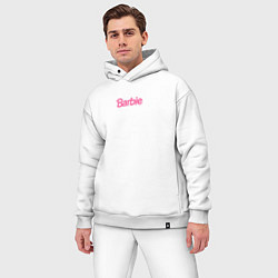 Мужской костюм оверсайз Barbie mini logo, цвет: белый — фото 2