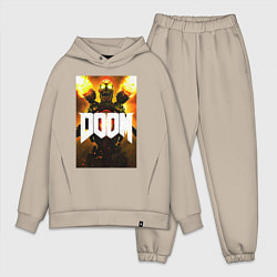 Мужской костюм оверсайз Doom - apex revenant, цвет: миндальный
