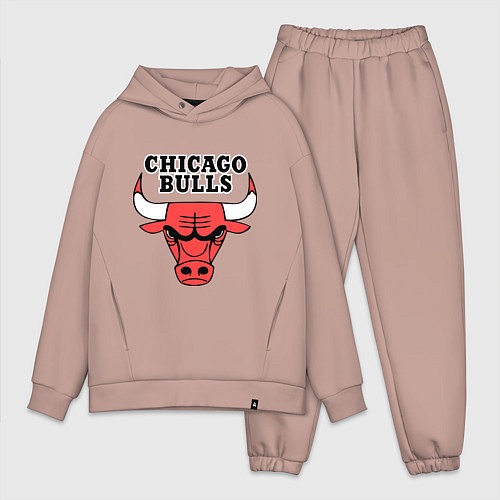Мужской костюм оверсайз Chicago Bulls / Пыльно-розовый – фото 1